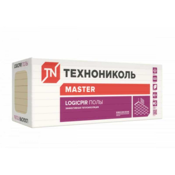 Утеплитель Технониколь LOGICPIR Полы Г4 40х600х1200-L